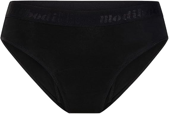 Modibodi Teen Period Underwear Hipster Bikini Moderate 30ml Black | Leak-Proof,Dry-Feel Comfort