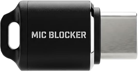 ipremium USB-C Microphone Privacy Adapter Hardware-Level Audio Input Block for Phones, Laptops & Tablets, Prevent Unauthorized Mic Access, Plug-and-Play, No App Required