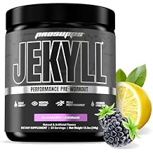 ProSupps Dr. Jekyll Performance Pre Workout Powder - Low-Stimulant Preworkout Supports Muscle Gain, Focus & Energy - Caffeine-Free Gym & Fitness Supplements (Strawberry Watermelon, 30 Servings)