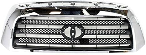 Compatible with 07-09 Tundra Pickup Truck Limited Front Grille Assembly Gray w/Chrome Frame