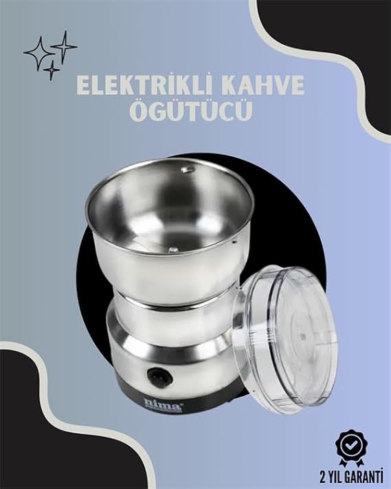 Paslanmaz Çelik Kahve Değirmeni | Düşük Gürültü, Yüksek Devir, Fındık ve Tahıl İçin Uygun