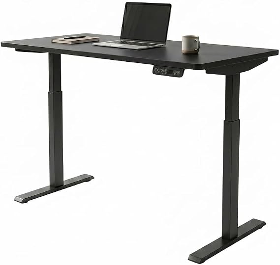 ApexDesk Strata N Series Single Motor Electric Height Adjustable Standing Desk in Black Frame with Memory Controller (Black, 60")