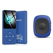 AGPTEK A02S 16GB MP3 Player, 70 Hours Playback Lossless Sound Music Player and G02 8GB Clip MP3 Player with FM Shuffle