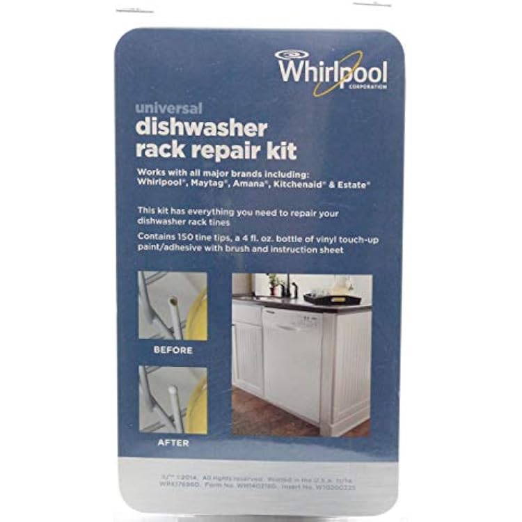 Whirlpool 4396840RC Dishwasher Rack Repair Kit, Grey