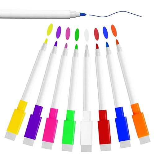 Magnetic Liquid Chalk Markers, Wet Erase Markers for Acrylic Calendar Board, Chalkboards, Signs, Windows, Blackboards, Glass, Mirrors, and Any ClearTranslucentDark Shiny Surfaces