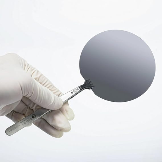 Semiconductor Single-Side Polished Monocrystalline Silicon Wafer for Electron Microscope Scanning Substrate Sputtering, Diameter 1inch~8inch Optional (Single-Side Polished, Dia. 4 inch)