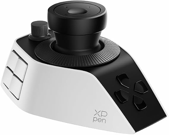 XPPen Pilot Pro Editing Console Left Hand Device Shortcut Controller Bluetooth Video Editing Controller with Dial Custom Key Joystick Multiple Pattern Switching Windows Mac