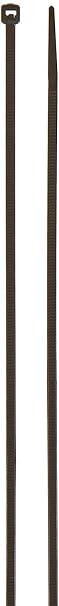 Hellermann Tyton T18L0C2 Standard Cable Tie, 8" Long, 18lb Tensile Strength, PA66, Black (Pack of 100)