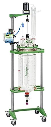 Chemglass CG-1970-650 Series CG-1970 Complete Process Reactor, Air Motor, 16.2" Clearance Below Valve, 50L Capacity, 87.3" Height