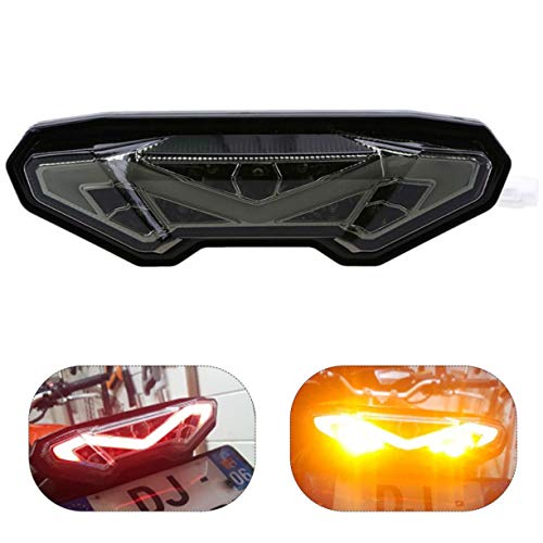 MZS Motorcycle Tail Light LED Turn Signal Blinker Integrated Smoke Compatible with FZ09 FZ-09 14-16  FJ-09 FJ09 15-18  FZ-10 FZ10 17-18  MT-10 MT10 18-20  Tracer 900 GT 19-20