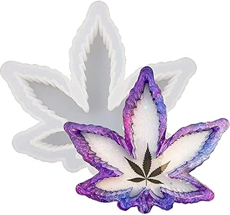 RESINWORLD Leaf Ashtray Mold for Epoxy Resin, Maple Leaf Ashtray Resin Silicone Mold, Tray Molds for Resin Casting