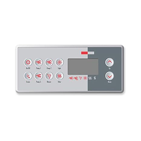 Gecko 30-720-7068 Topside Panel, K-8, TSC-8, 10-Button, BDLTSC810K