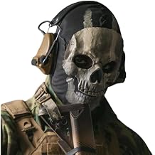 Ghost Mask Skull Skeleton Latex Full Head Mask Halloween Cosplay Props for Warfare Game Outdoor SportStyle A