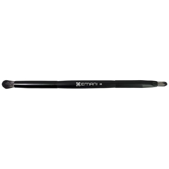 EMANI Vegan Cosmetics Duo Precision Brush Lip and Eye Brush, 0.16 Ounce
