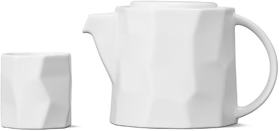 Teavana 32 Oz WHITE POTTER'S MARK TEAPOT 5 PC SET