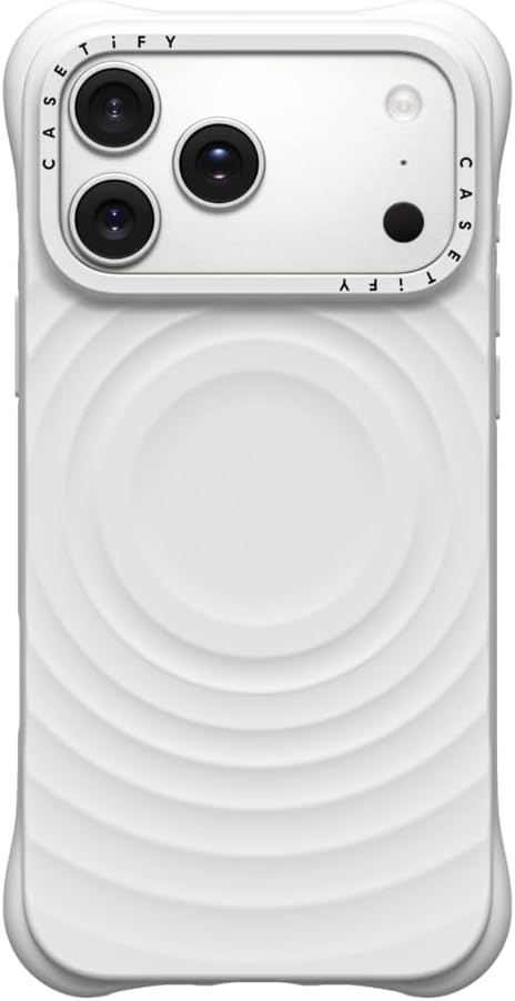 CASETiFY for iPhone 17 Pro Max Case - Ripple Compatible with MagSafe White