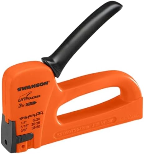 Swanson Tool Co STA653B Unitacker 3-in-1 Multi-Function Staple Gun, Lightweight Design for JT21 Light Duty Fasteners, Includes 3,200 Staples