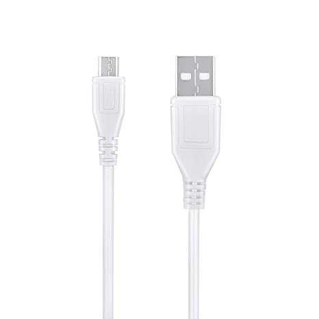 5ft White Micro USB Cable Computer PC Laptop Data Sync Cord Compatible with Creative Sound Blaster Roar Pro 51MF8171AA001 Bluetooth Wireless Speaker