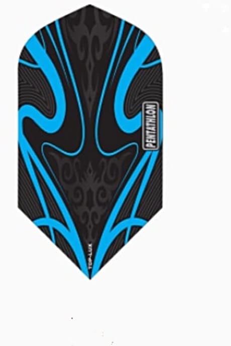 US Darts Pentathlon Light Blue TOP LUX Slim Dart Flights - 3 Sets (9 Flights) - 100 Micro Ex-Tough