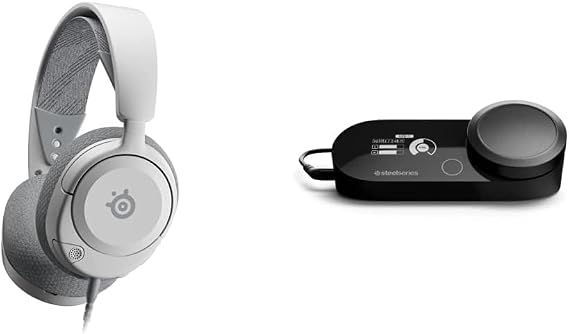 SteelSeries Gaming Headphones Exclusive Model for PlayStation 5 Arctis Nova 1P White + GameDAC Gen 2 Mix Amplifier