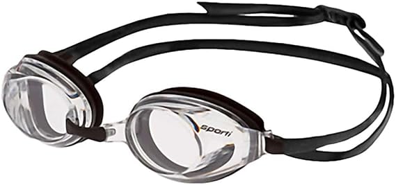 Sporti Unisex-Adult Antifog Optical Swim Goggles Diopters -1.5D to -8.0D