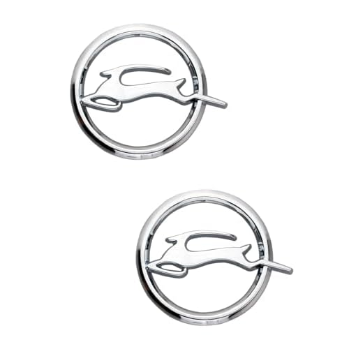 Pair Set 1964 Impala Rear Quarter Panel Deer Emblems 3D Badge Replacement for Impala Chrome