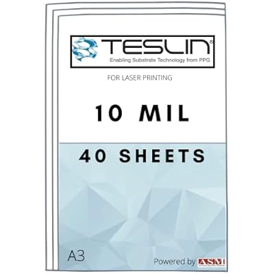 NARA Teslin Paper for Laser Printing | A3 Size | 40 Sheets | Compatible With Laser Printers | Water & Tear-Resistant