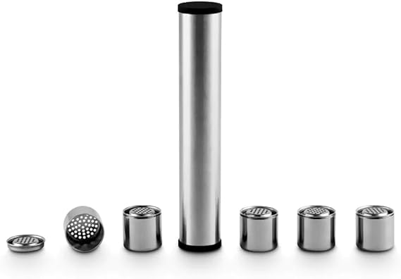 Dosing Capsules for Xmax V3 Pro and Xmax V4 Pro Dry Herb Vaporizer (Set of 5) Includes Handy Stainless Steel Metal Carry Tube