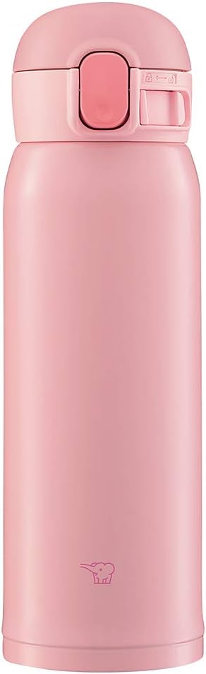 Zojirushi SM-WA48-HL One-Touch Stainless Steel Mug, Seamless, 0.36 L, Peach Pink