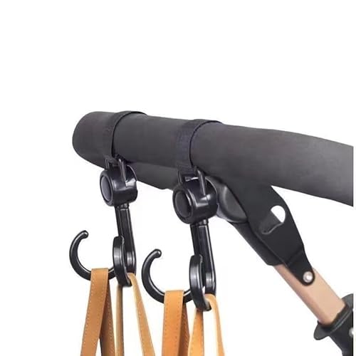 Versatile Double Hook for Electric Bikes and Bicycles, Strong Load-Bearing Hook with 360 Rotation, Lightweight and Durable Hanging Hook for Bags, Groceries, Baby Strollers, and More