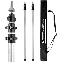 HIKEMAN Tarp Poles-Heavy Duty Aluminum Telescoping Tent Poles - Adjustable Set of 2 for Canopy, Awning and Hiking