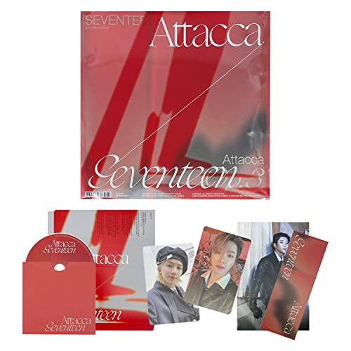 SEVENTEEN - 9th Mini Album [Attacca] Op.3 Photo Book  Lyric Case  CD-R  Photo Postcard  Folding Card  Photo Card  2 Pin Button Badges  4 Extra Photocards