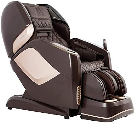Osaki OS-Pro Maestro 4D L-Track Massage Chair with Foot Roller, Zero Gravity, Space Saving Design, Brown
