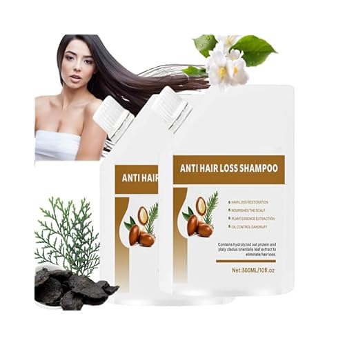 Anti Hair Loss Shampoo,300ml Anti-Hair Fall Loss Shampoo,Promotes Growth for Women 2PC
