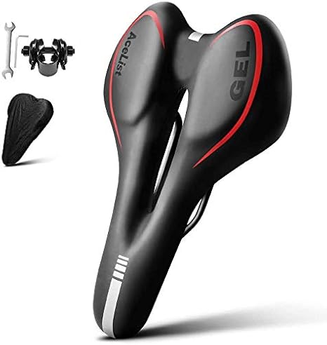 AceList Bike Seat Most Comfortable Bicycle Seat Gel Waterproof Bike Saddle with Central Relief Zone and Ergonomics Design for Mountain Bikes,Road Bikes,Men and Women