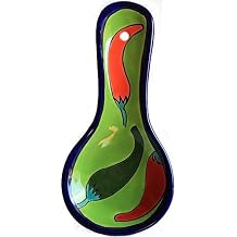 Chiles Talavera Ceramic Spoon Rest