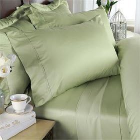 1200 Thread Count Four (4) Piece King Size Sage Solid Bed Sheet Set, 100% Egyptian Cotton, Premium Hotel Quality