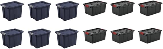 Sterilite 18 Gal. Latching Tuff1 Totes (6 Count) 15 Gal Industrial Tote (6-Pack)