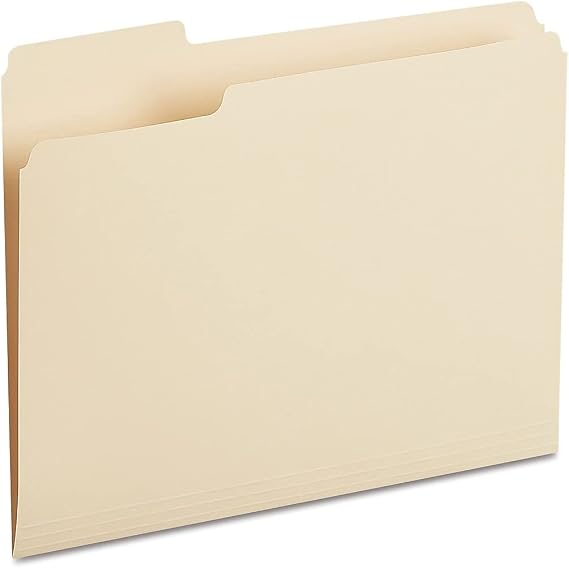 Staples 1/3-Cut Left-Tab File Folders, Letter Size, Manila, 100/Box
