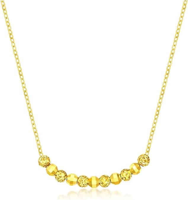 CHOW TAI FOOK 999 Pure 24K Gold Luminous Starlight necklaces