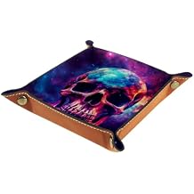 Nebula Skull Dice Tray Dice Rolling Tray Folding Dice Holder for Dice Games, Like RPG, DND and Other Table Games