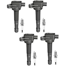 Set of 4 Ignition Coil Pack Spark Plugs Compatible with Honda CR-V 2010-2014, Civic 2012-2015, Accord 2008-2012, Crosstour 2008-2012 & Acura ILX 2013-2015 2.4L UF602 97390