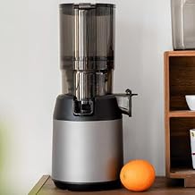 Cold Press Juicer, 160nm Slow Masticating Juicer with 130mm Large Feed Chute, 1.4L Capacity, Easy to Clean, Grey