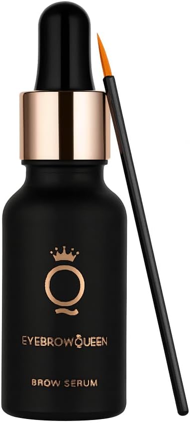 Eyebrowqueen Brow Serum | Scientifically Proven 43% Increase in Brow Thickness | For Eyebrows and Eyelashes | Healthy Hair Growth and Thickness | Nourishes and Conditions | 20ml