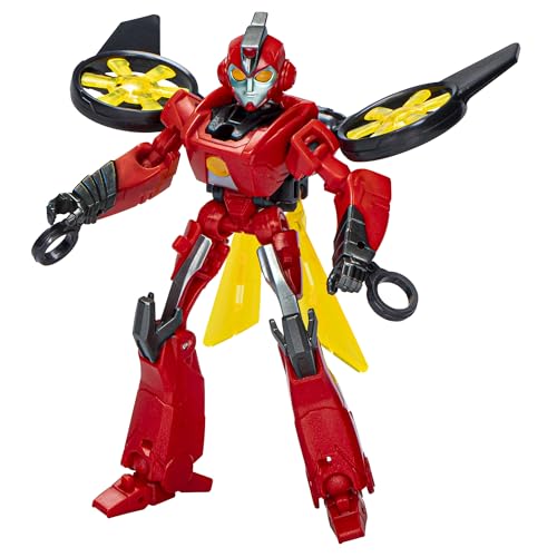 Transformers EarthSpark Warrior Class Terran Twitch 5-Inch Robot Action Figure, Converts in 14 Steps, Interactive Toys for Boys and Girls Ages 6 and Up