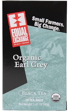 Equal Exchange Organic Black Tea Earl Grey -- 20 Tea Bags - 2 pc