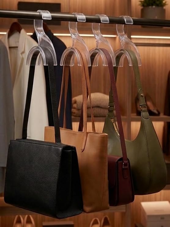 Çanta Askısı Dolap İçi Düzenleyici Organizer – Şeffaf Çoklu Çanta Askılık Aparatı (8)
