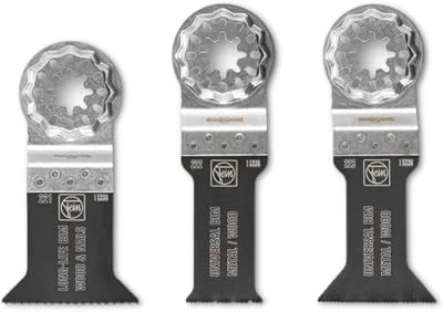 Fein Starlock E-Cut Combo Wood & Metal Saw Blade Set - 3-Piece Kit for Precision Cutting, Includes 2 E-Cut Universal, 2 E-Cut Long-Life Saw Blade - 35222952140