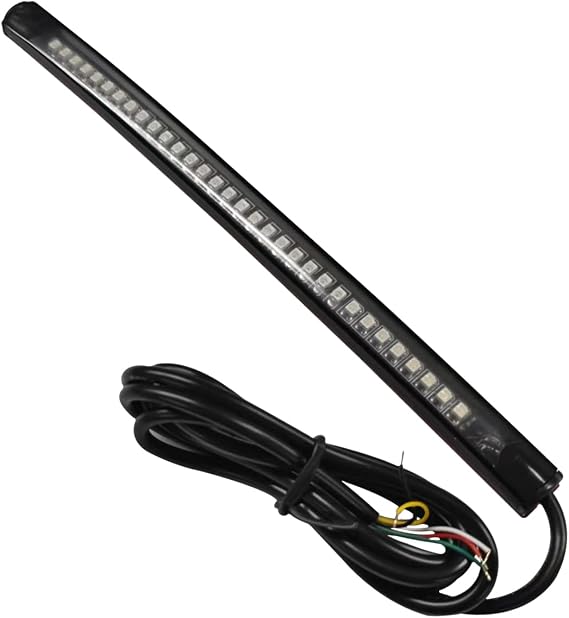 ZIMISI Universal LED Strip Tail Brake Stop Light, 8" Flexible Car LED License Plate Tail Light Bar, Waterproof Motorcycle Brake Light, Car Led Lights for Quad, Scooter, Cruiser, Off Road