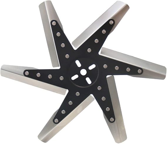 Derale 19117 17" High Performance Stainless Steel Flex Fan Standard Rotation,Black